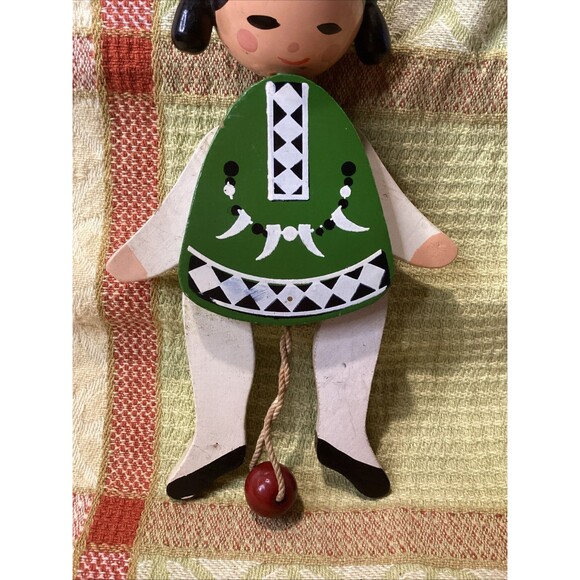 Wooden Jumping Jack Puppet Girl Doll Pull String Toys Geschenke Hansen #782 - Picture 4 of 12